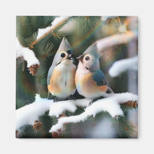 Imán Pareja Tufted Titmouse