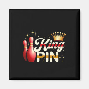 Imán Parejas Bowler League Bowler King Pin Wearing Cro