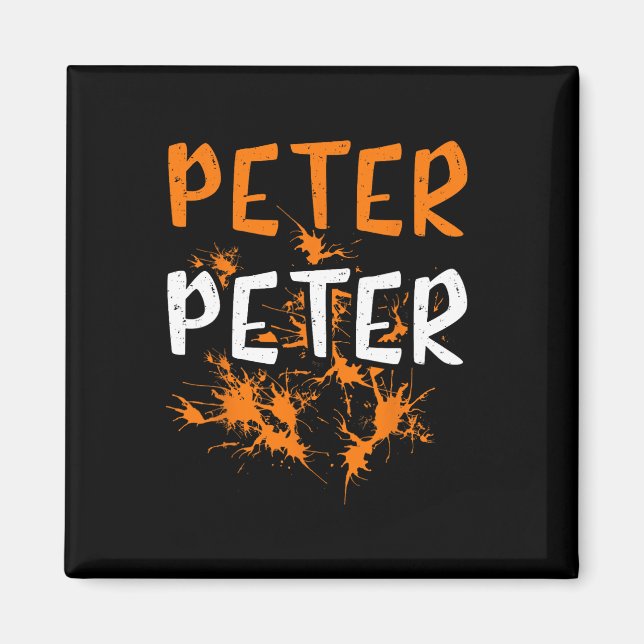 Imán Parejas Vestir Peter Pumpkin Comer Splash Hallowee (Frente)