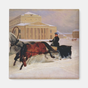Imán Pares de poste con un caballo del rastro en