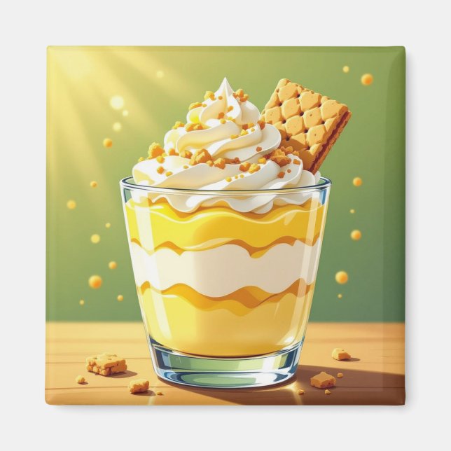 Imán Parfait de pudín de vainilla y crema batida (Frente)