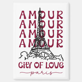 Imán Paris City of Love – Eiffel Tower Travel Souvenir