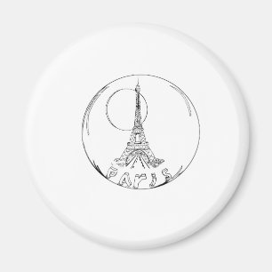 Imán parís en una bola de vidrio