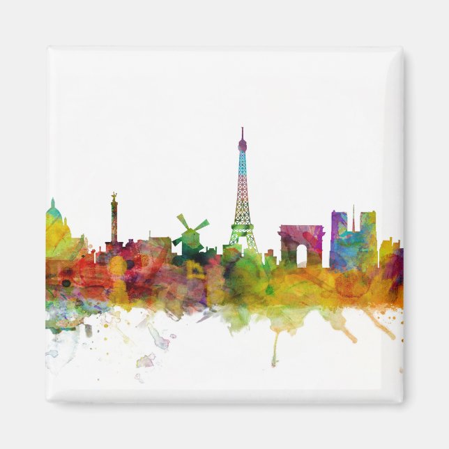 Imán Paris France Skyline (Frente)