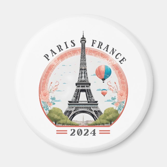 Imán Paris Francia 2024 Fleece Blankets, Torre Eiffel (Frente)