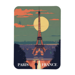 Imán París Francia Eiffel Tower Travel Art