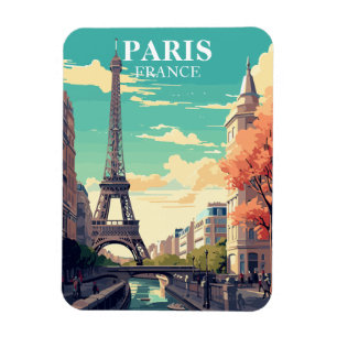 Imán París Francia Eiffel Tower Travel Souvenir Magnet