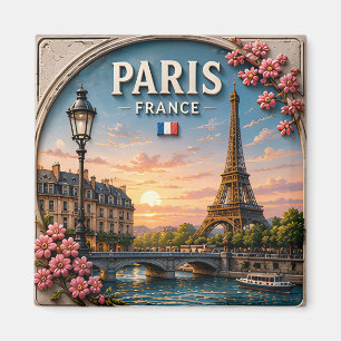 Imán 🗼 París Francia Torre Eiffel Vistas de la Ciudad