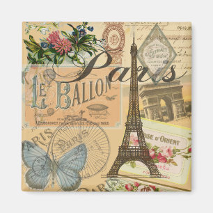 Imán París Francia Viajes de arte colorido