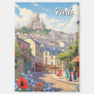 Imán Paris Montmartre Postcard