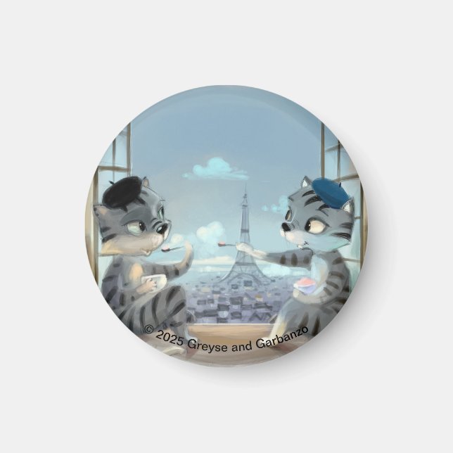 Imán París por día Círculo magnético (Diversos tamaños) (Frente)