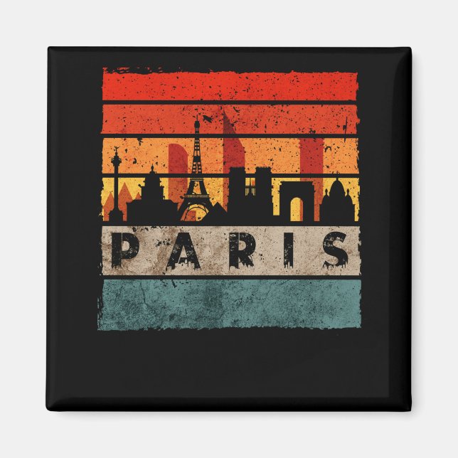 Imán Paris Skyline Eiffel Tower France Souvenir Paris (Frente)