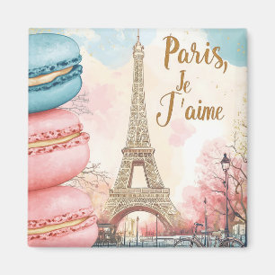 Imán París, Te Amo - Torre Eiffel con Macarons