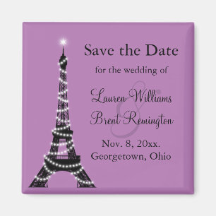 Imán París Twinkles Save the Date Magnet