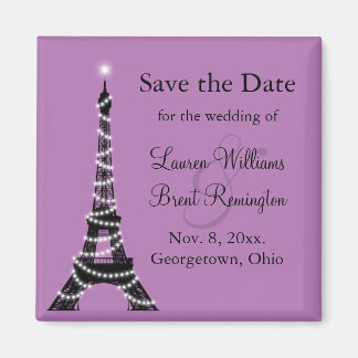 Imán París Twinkles Save the Date Magnet