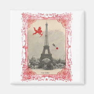 Imán Paris Vintage Cupid Valentine Magnet