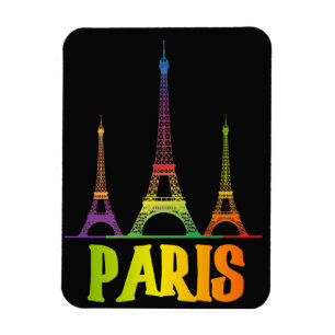 IMÁN PARÍS Y TORRE EIFFEL EN COLORES GRADIENTES, INCRE