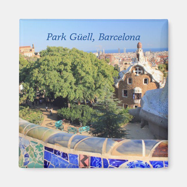 Imán Park Güell Barcelona Travel Magnet (Frente)