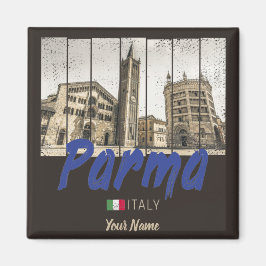 Imán Parma Emilia-Romagna Italia Vintage Souvenir