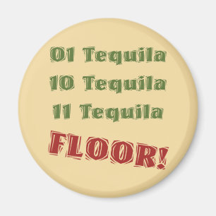 Imán Parodia de consumición del Tequila binario Nerdy