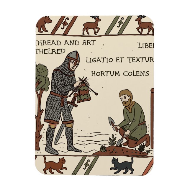 Imán parodia de la tapicería de bayeux (Vertical)