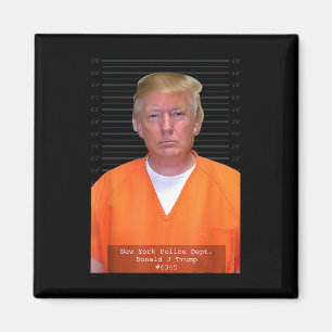 Imán Parodia del traje de jugada de Trump Mug Shot Rang