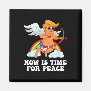 Imán Parodia Divertida de Trump Cupido - Ahora es Tiemp