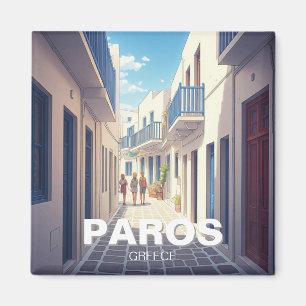 Imán Paros, blanco griego y azul