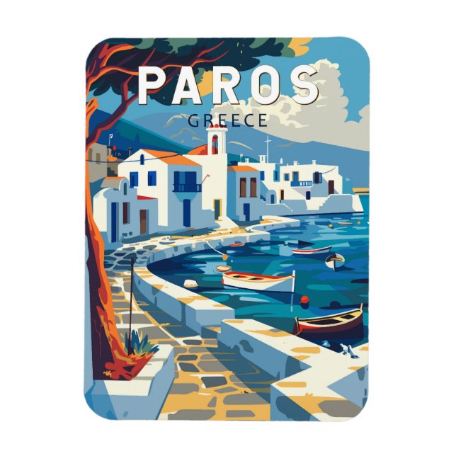 Imán Paros Grecia Viaje de arte (Vertical)