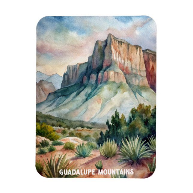 Imán Parque acuático nacional de las montañas Guadalupe (Vertical)