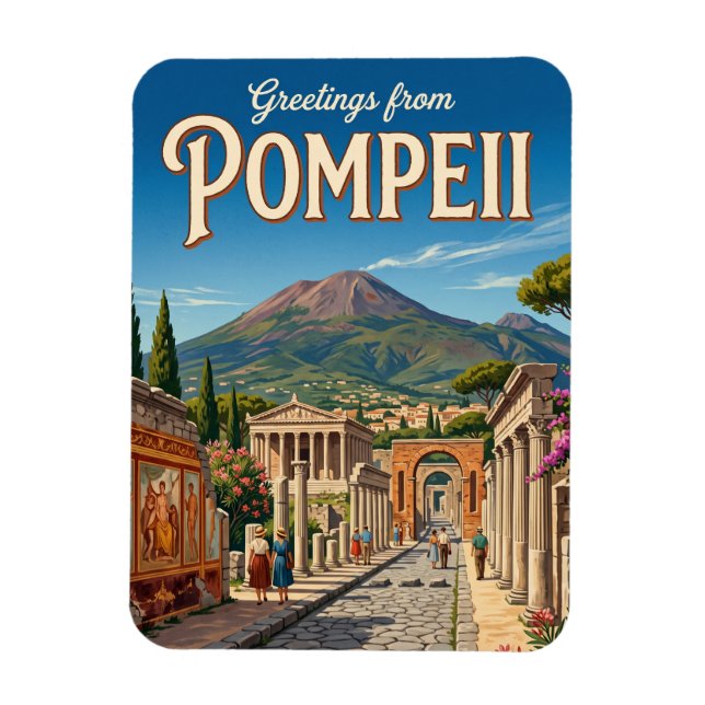 Imán Parque Arqueológico de Pompeya Italia (Vertical)