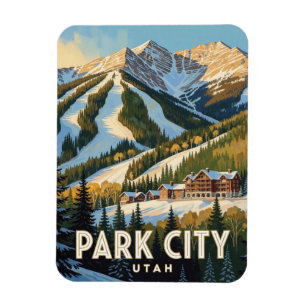 Imán Parque Ciudad Utah Wasatch Montaña Viaje