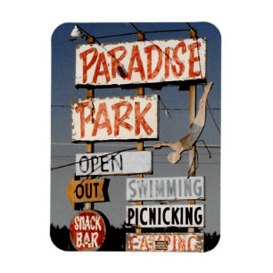 Imán Parque de diversiones Paradise Foto Retro
