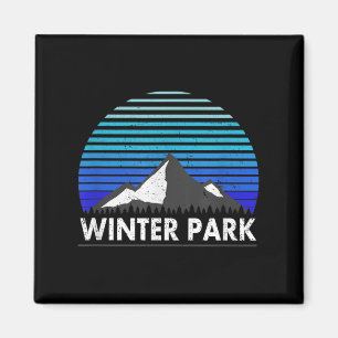 Imán Parque de Invierno Colorado Azulejo Montaña