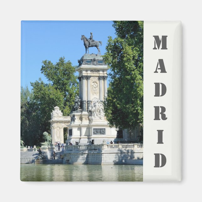 Imán Parque del Retiro, Madrid, España Magnet (Frente)