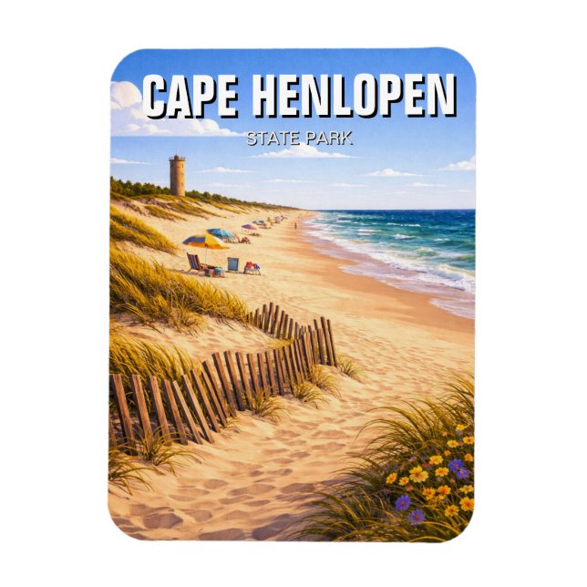 Imán Parque Estatal Cape Henlopen Delaware (Vertical)