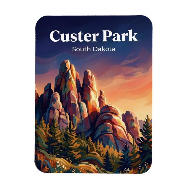 Imán Parque Estatal Custer Dakota del Sur (Vertical)