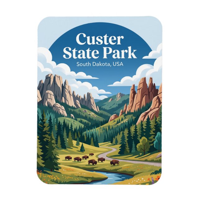 Imán Parque Estatal Custer EE. UU. (Vertical)