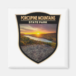 Imán Parque estatal de las Montañas Porcupine Acuarela 