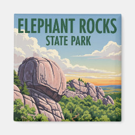 Imán Parque estatal Elephant Rocks Missouri Travel