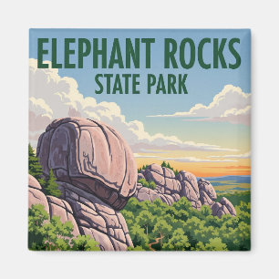 Imán Parque estatal Elephant Rocks Missouri Travel