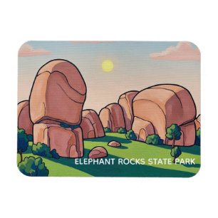 Imán Parque Estatal Elephant Rocks Missouri Viajes