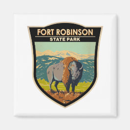 Imán Parque Estatal Fort Robinson Nebraska Badge