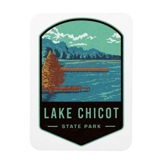 Imán Parque Estatal Lake Chicot (Vertical)