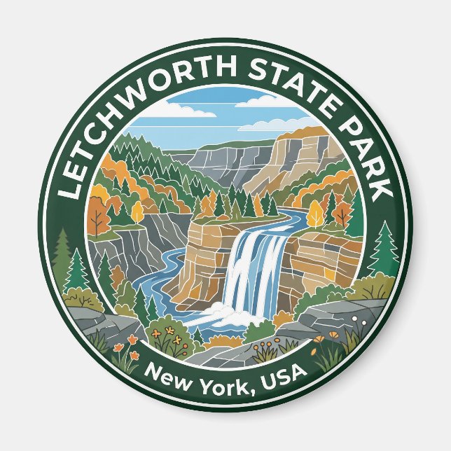 Imán Parque Estatal Letchworth EE. UU. (Frente)