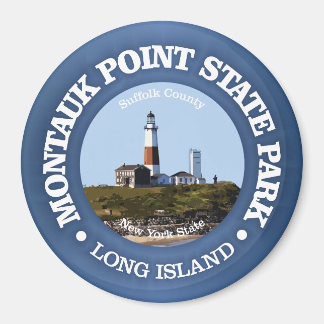 Imán Parque estatal Montauk Point (Frente)