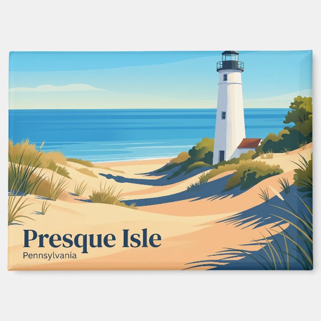 Imán Parque Estatal Presque Isle EE. UU. (Anverso)
