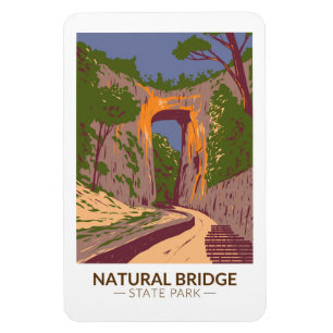 Imán Parque estatal Puente Natural Virginia Vintage
