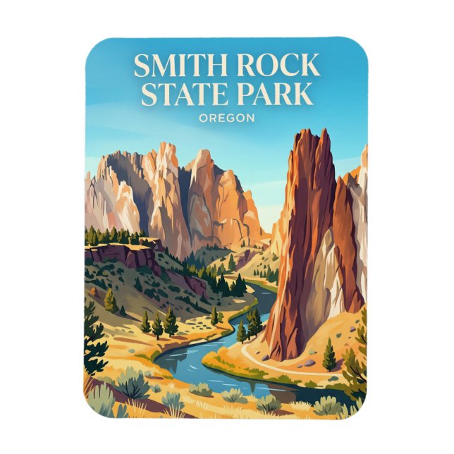 Imán Parque Estatal Smith Rock EE. UU. (Vertical)