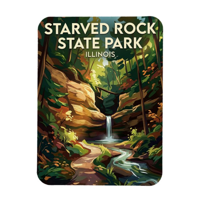 Imán Parque Estatal Starved Rock EE. UU. (Vertical)